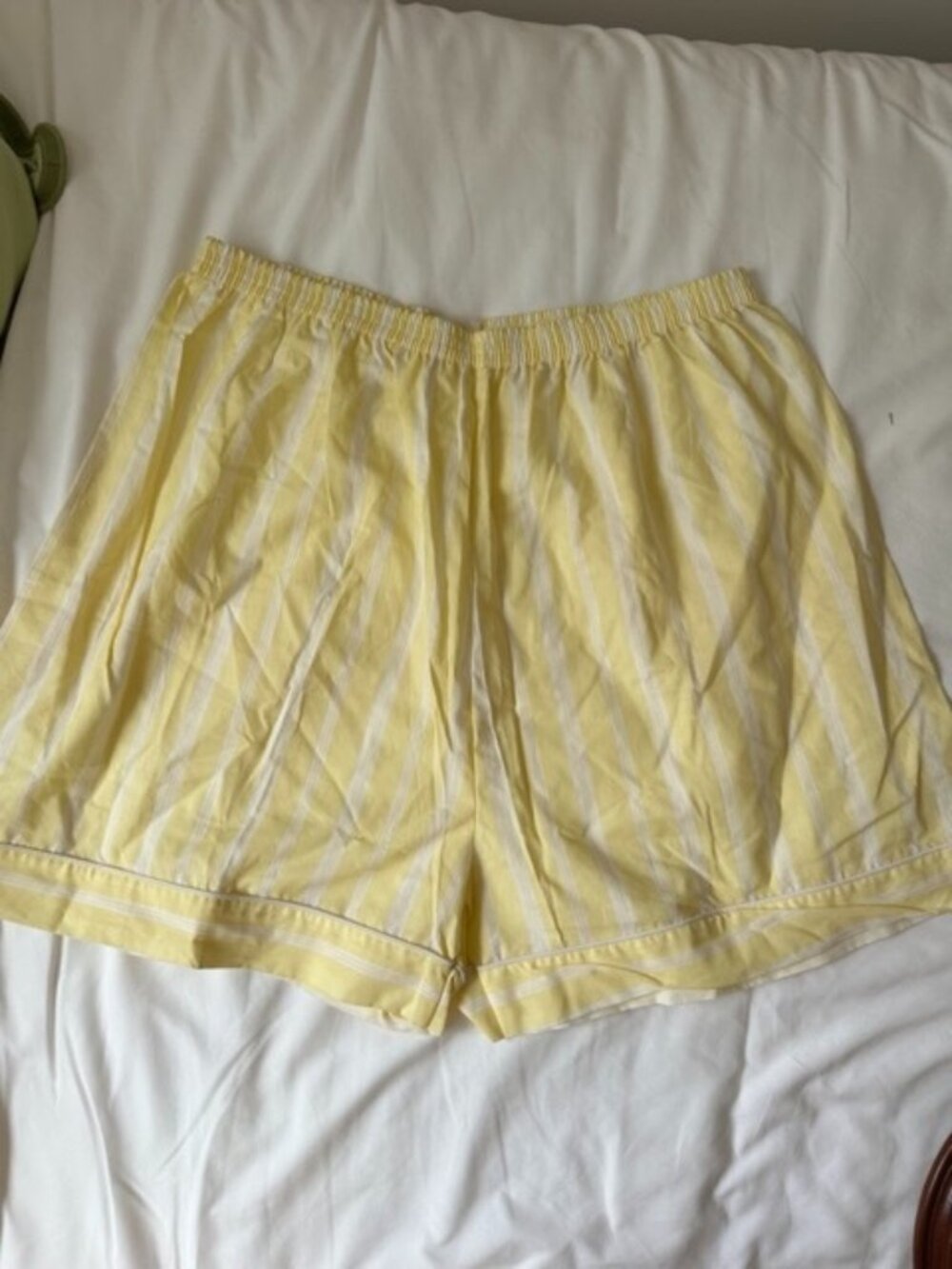 Yellow & White Striped Boxer Shorts